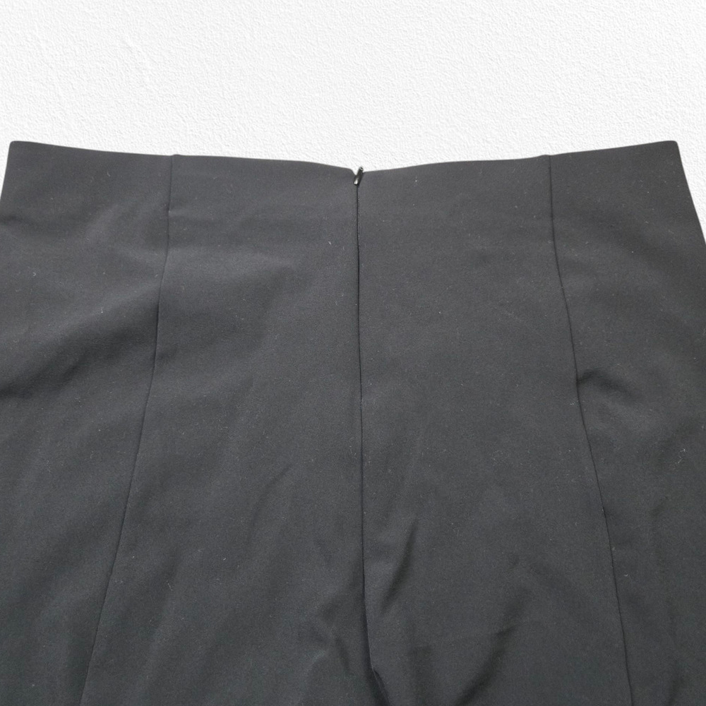 Zara Black Mini Flare High Waisted Wide Leg Split Minimal Dress Pants Size XXL - Picture 10 of 12